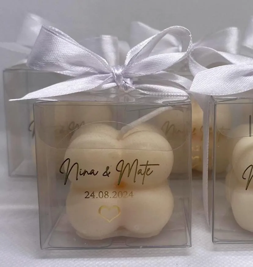 Zahvalnice za vjenčanje u obliku svijeće od voska.