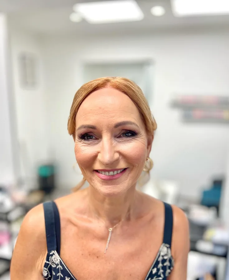 Majka mladenke našminkana jednostavno i elegantno od strane Kjuty Bjuty makeup by Veronika.