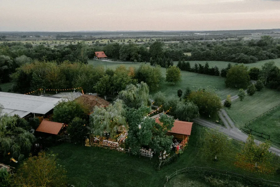 Ranch Kurilovec Velika Gorica pogled iz zraka na prirodu.