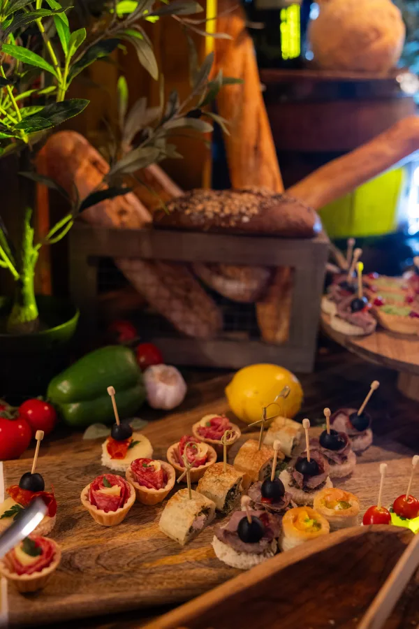 Mala predjela catering u sali za vjenčanje Dubrovnik.